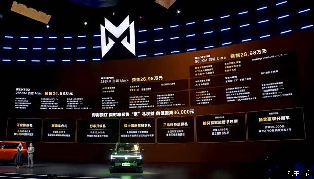 24.98万起!搭载华为乾崑智驾/鸿蒙座舱!猛士X700正式开启预售!