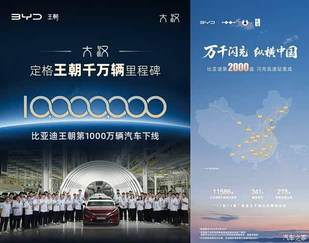 大汉将于10月13日上市 比亚迪王朝网第1000万辆整车下线