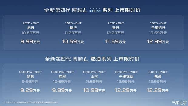 限时9.29万起 混动/燃油多动力+激光雷达 一文看懂新款吉利博越L