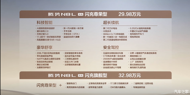 售29.98万起 腾势N8L纯电版上市 208L前备厢+960km续航