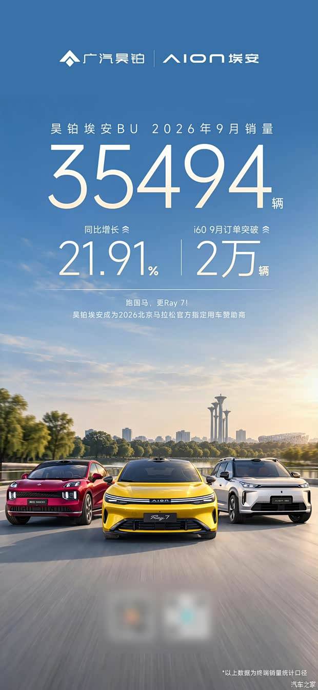 埃安昊铂9月销量35494台 同比增长21.91% AION N60限时10.08万起