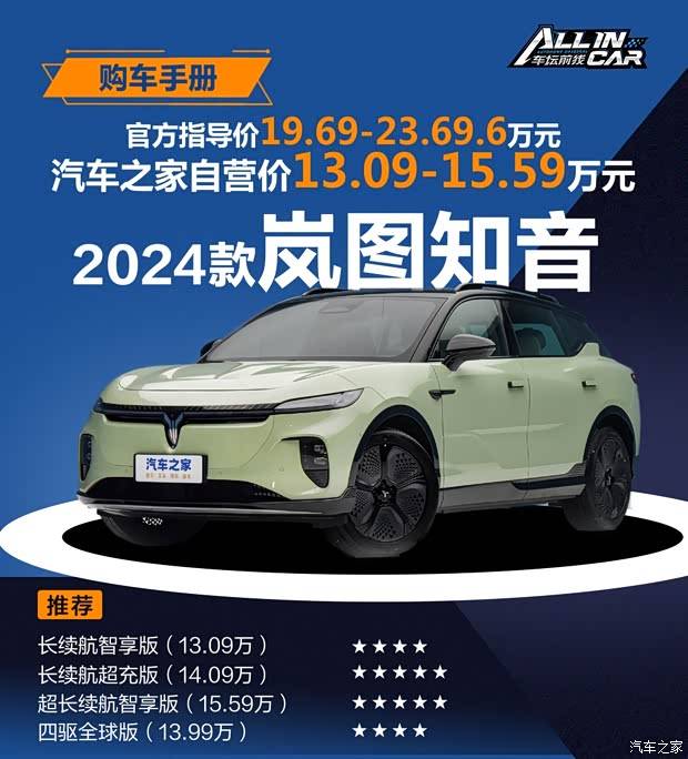 之家商城来了！岚图知音18城现车到店，13.09万起一口价