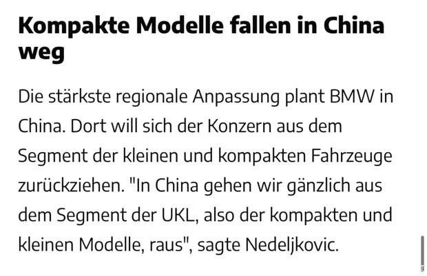 涉及宝马X1等 UKL平台即将退出中国市场 宝马调整在华战略